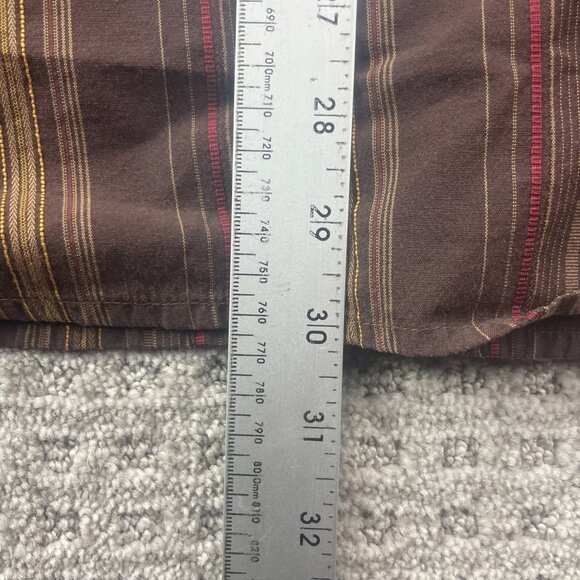 PRANA Button Up Shit Long Sleeve Men Large L Brown Stripe Casual - Picture 7 of 7